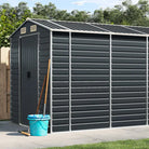 Tuinhuizen van gegalvaniseerd staal voor meer opslagruimte - Antraciet / 191 x 555 x 198 cm / 1 - Tuinhuizen