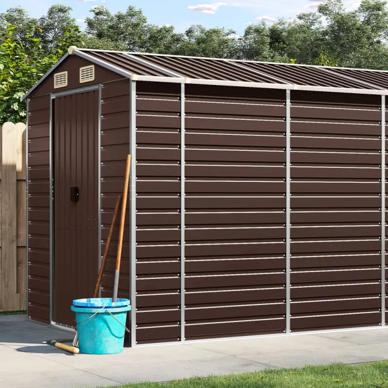 Tuinhuizen van gegalvaniseerd staal voor meer opslagruimte - Bruin / 191 x 725 x 198 cm / 1 - Tuinhuizen