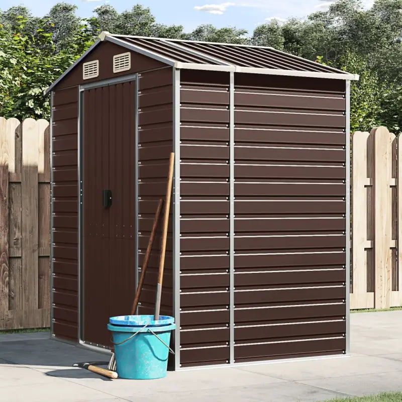 Tuinhuizen van gegalvaniseerd staal voor meer opslagruimte - Bruin / 191 x 130 x 198 cm / 1 - Tuinhuizen