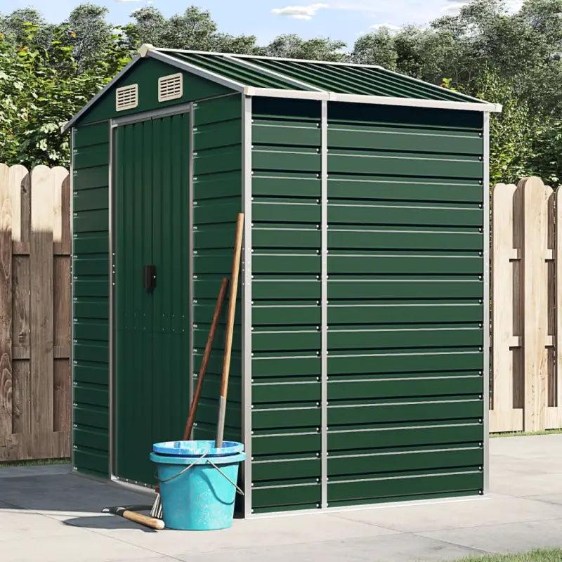 Tuinhuizen van gegalvaniseerd staal voor meer opslagruimte - Groen / 191 x 130 x 198 cm / 1 - Tuinhuizen