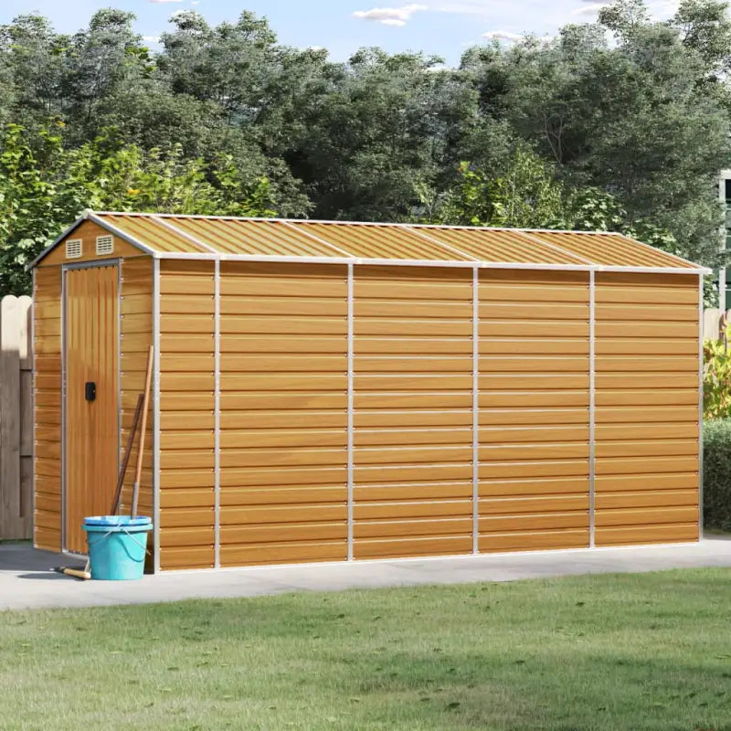 Tuinhuizen van gegalvaniseerd staal voor meer opslagruimte - Lichtbruin / 191 x 385 x 198 cm / 1 - Tuinhuizen