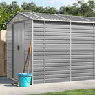 Tuinhuizen van gegalvaniseerd staal voor meer opslagruimte - Lichtgrijs / 191 x 470 x 198 cm / 1 - Tuinhuizen