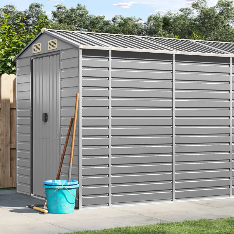 Tuinhuizen van gegalvaniseerd staal voor meer opslagruimte - Lichtgrijs / 191 x 980 x 198 cm / 1 - Tuinhuizen
