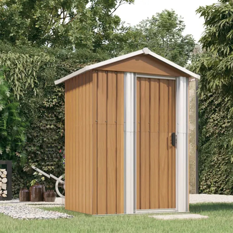 Tuinhuizen van gegalvaniseerd staal voor tuin en buitenopslag - Bruin / 1 - Tuinhuizen