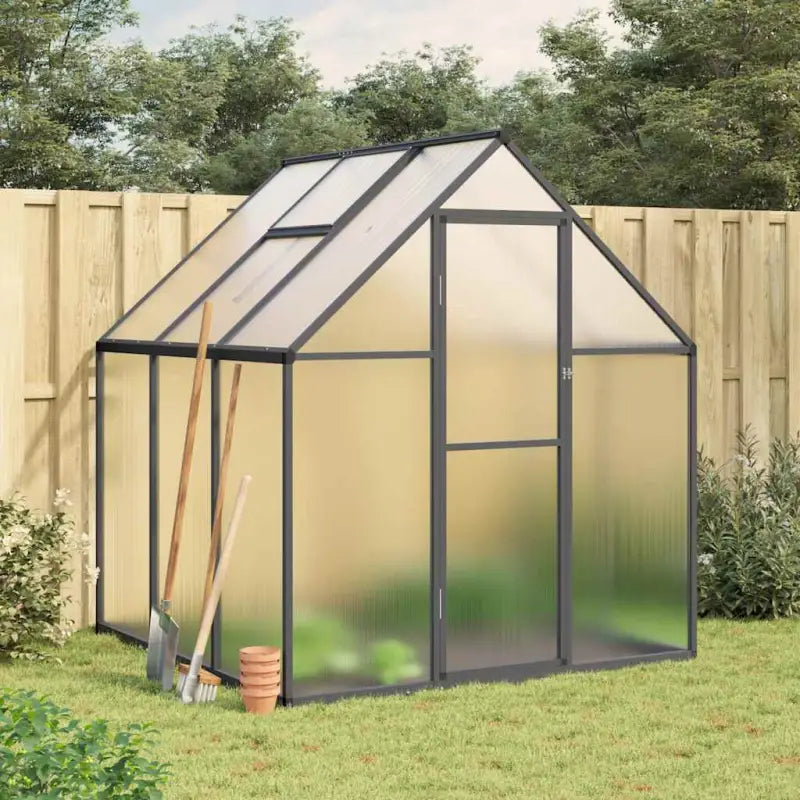 Tuinkas voor plantenbescherming met stevige aluminium frame voor landbouwinstallatie - Antraciet / 169 x 169 x 195 cm