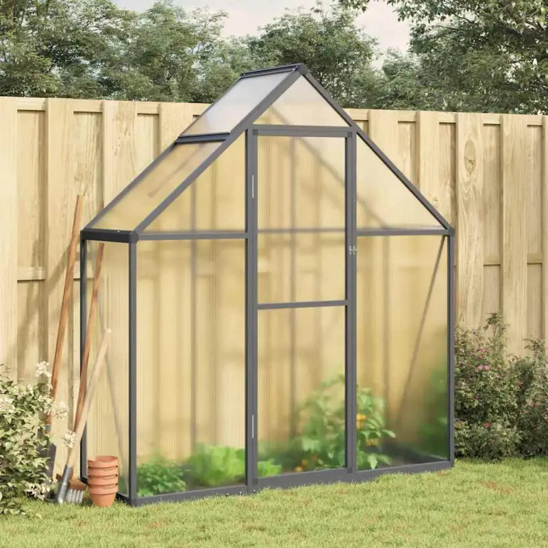Tuinkas voor plantenbescherming met stevige aluminium frame voor landbouwinstallatie - Antraciet / 169 x 58 x 195 cm