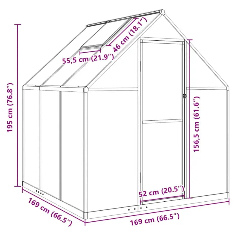 Tuinkas voor plantenbescherming met stevige aluminium frame voor landbouwinstallatie - Tuinkassen