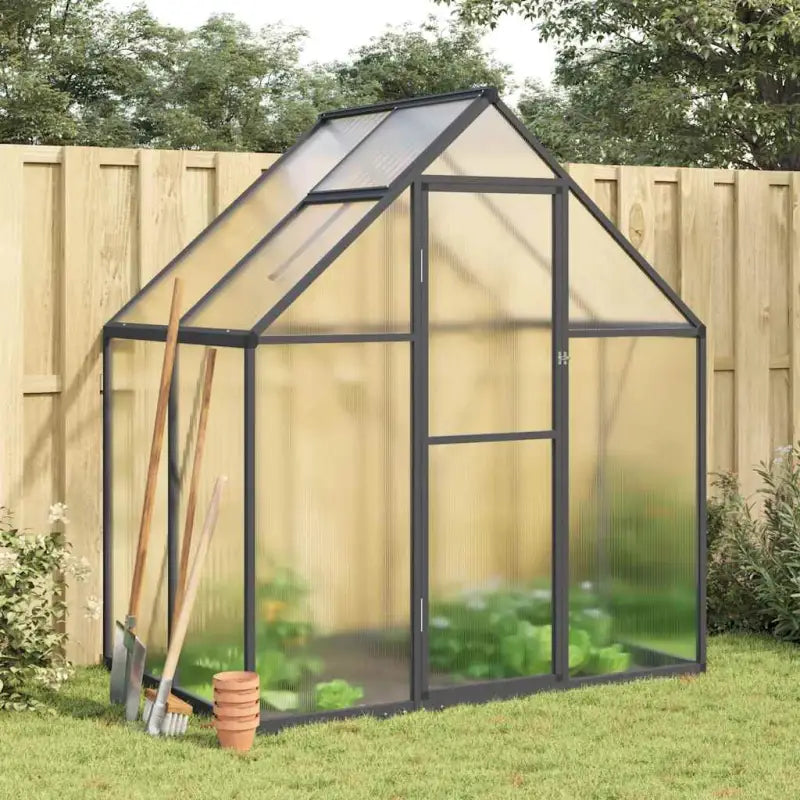 Tuinkas voor plantenbescherming met stevige aluminium frame voor landbouwinstallatie - Antraciet / 169 x 114 x 195 cm