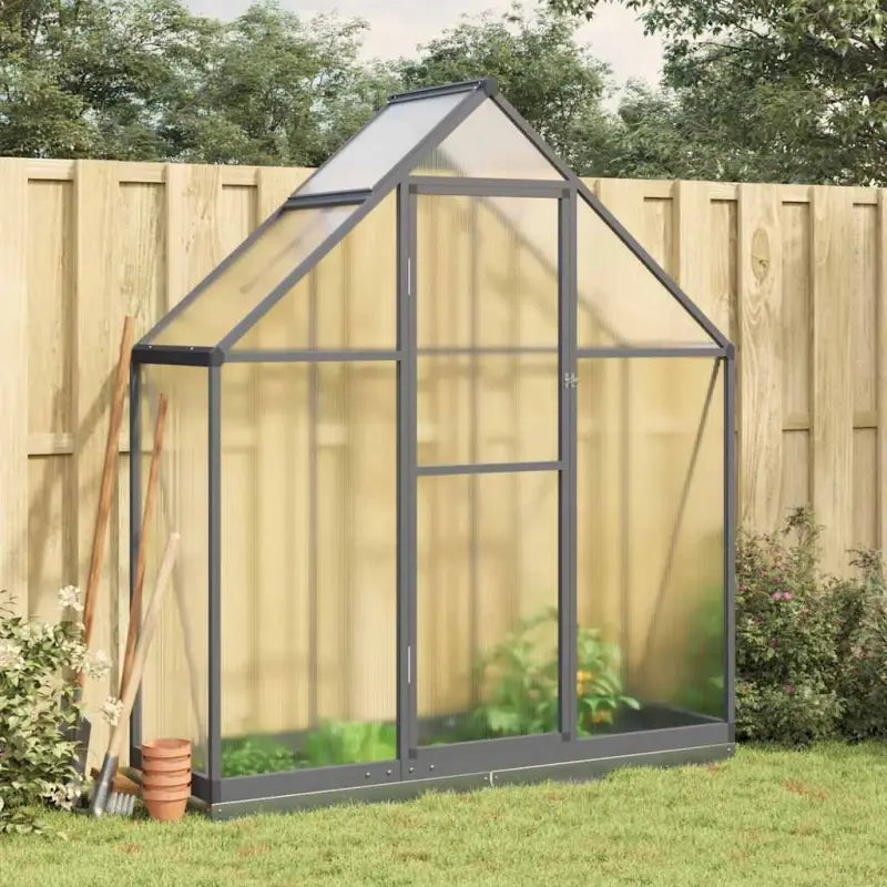 Tuinkas voor plantenbescherming met stevige aluminium frame voor landbouwinstallatie - Antraciet / 169 x 58 x 202 cm