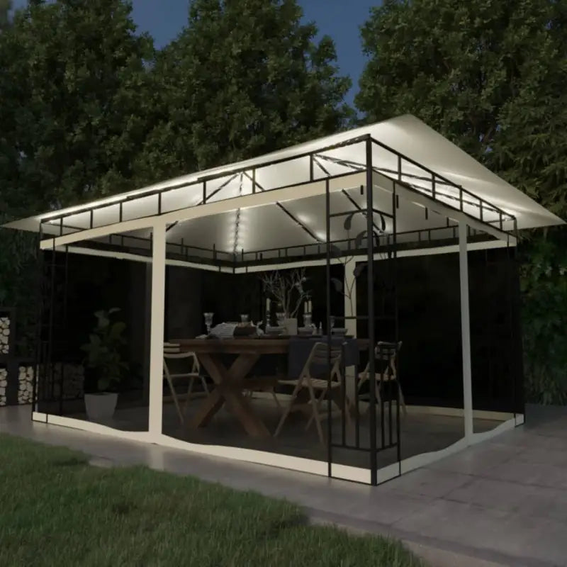 Tuinkoepel met stevig stalen frame voor buitenactiviteiten - Crème / 4 x 3 x 2.73 m / 1 - Partytenten & prieëlen