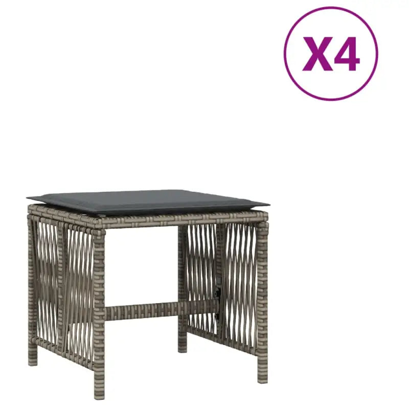 Tuinkrukken met poly rattan voor een comfortabele zitervaring - Tuinpoefs