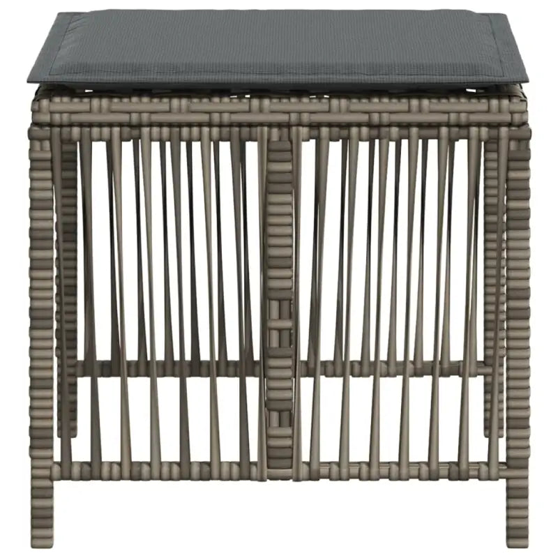 Tuinkrukken met poly rattan voor een comfortabele zitervaring - Tuinpoefs