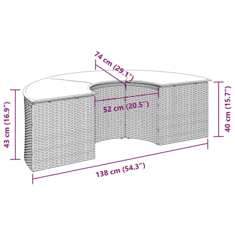 Tuinkussen van poly rattan voor een comfortabele zitervaring - Tuinpoefs