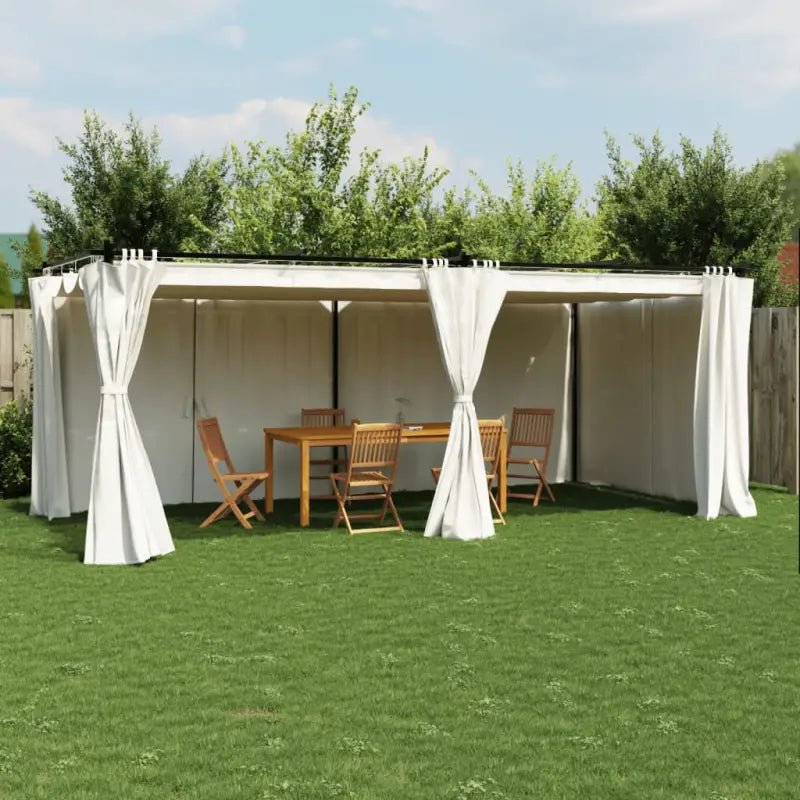 Tuinpaviljoen voor gezellige buitenmomenten met stevig stalen frame - Crème / 6 x 3 m / 1 - Partytenten & prieëlen