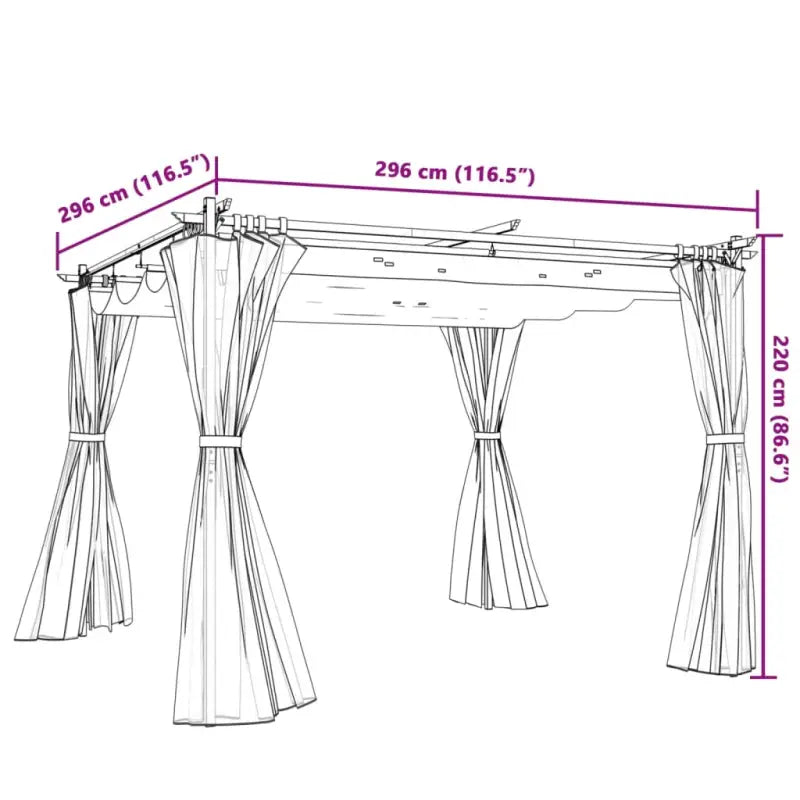 Tuinpaviljoen voor gezellige buitenmomenten met stevig stalen frame - Partytenten & prieëlen