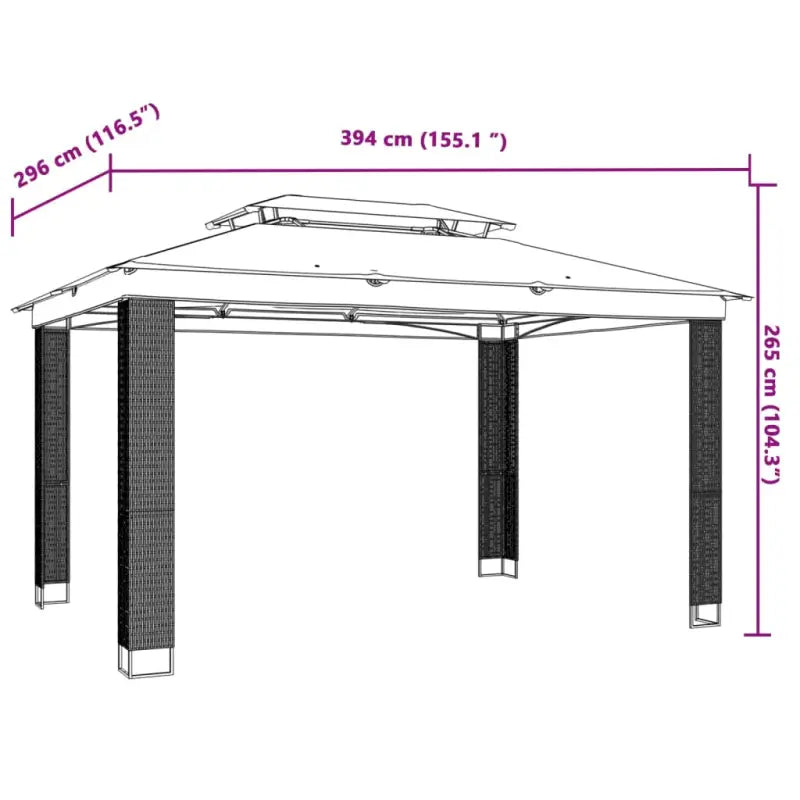 Tuinpaviljoen voor sterke wind en langdurig buitengebruik - Partytenten & prieëlen