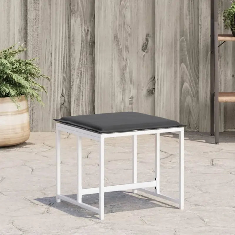 Tuinpoefs de ideale keuze voor een comfortabele zitervaring met wasbare hoes - Wit / 1 / white steel and textilene
