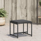 Tuinpoefs de ideale keuze voor een comfortabele zitervaring met wasbare hoes - Zwart / 1 / steel and textilene