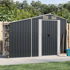 Tuinschuur van gegalvaniseerd staal voor extra opbergruimte en bescherming - Antraciet / 277 x 107 x 179 cm / 1