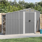 Tuinschuur van gegalvaniseerd staal voor extra opbergruimte en bescherming - Grijs / 277 x 93 x 179 cm / 1 - Tuinhuizen