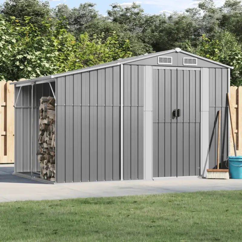 Tuinschuur van gegalvaniseerd staal voor extra opbergruimte en bescherming - Grijs / 277 x 192.5 x 179 cm / 1