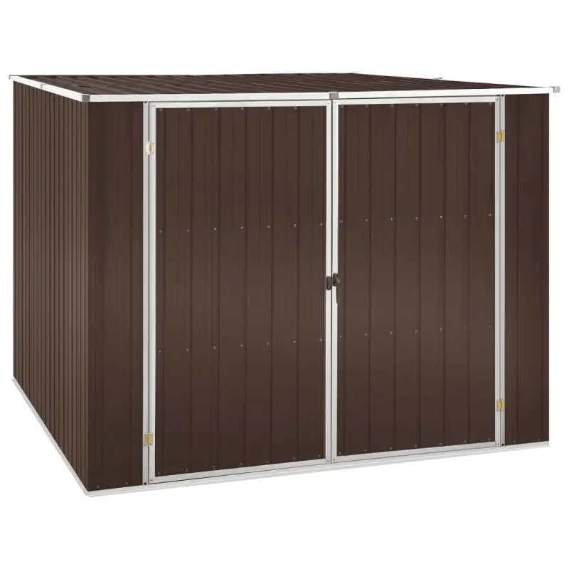 Tuinschuur van gegalvaniseerd staal voor sterke wind en bescherming - Bruin / 1 - Tuinhuizen