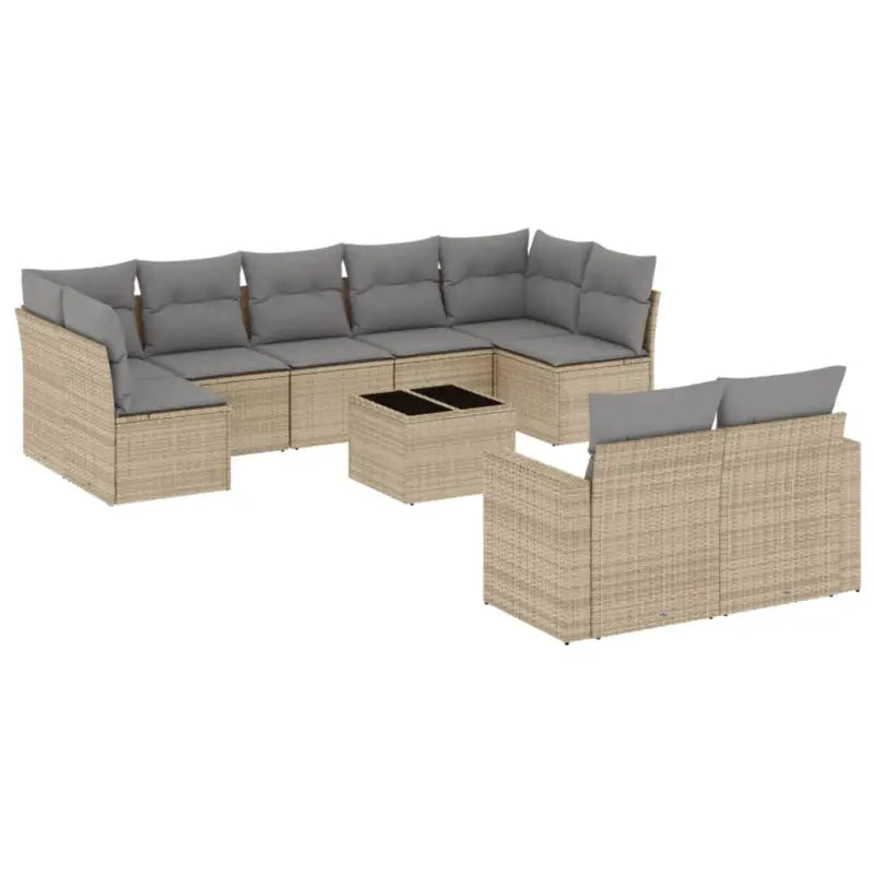 Tuinset in beige materiaal met gepoedercoat staal en comfortabele afmetingen - Tuinsets