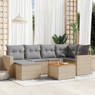 Tuinset in gemengd beige materiaal voor gezellige buitenmomenten - beige mix en lichtgrijs - Tuinsets