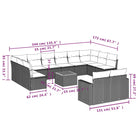 Tuinset in grijs materiaal met gepoedercoat staal afmetingen - Tuinsets