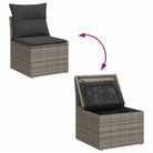 Tuinset in grijs materiaal met gepoedercoat staal afmetingen - Tuinsets