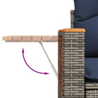 Tuinset in grijs materiaal met gepoedercoat staal en elegante afmetingen - Tuinsets
