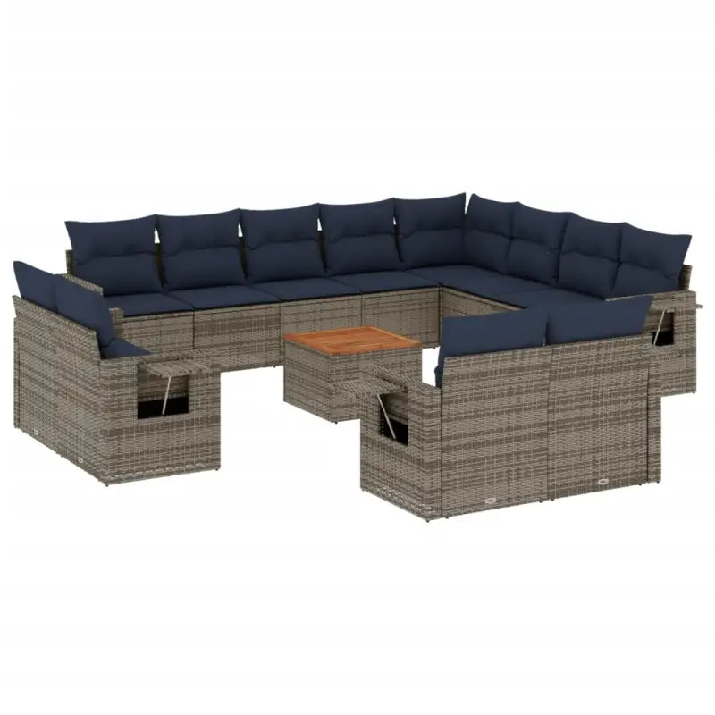 Tuinset in grijs materiaal met gepoedercoat staal en handige afmetingen - Grijs - Tuinsets