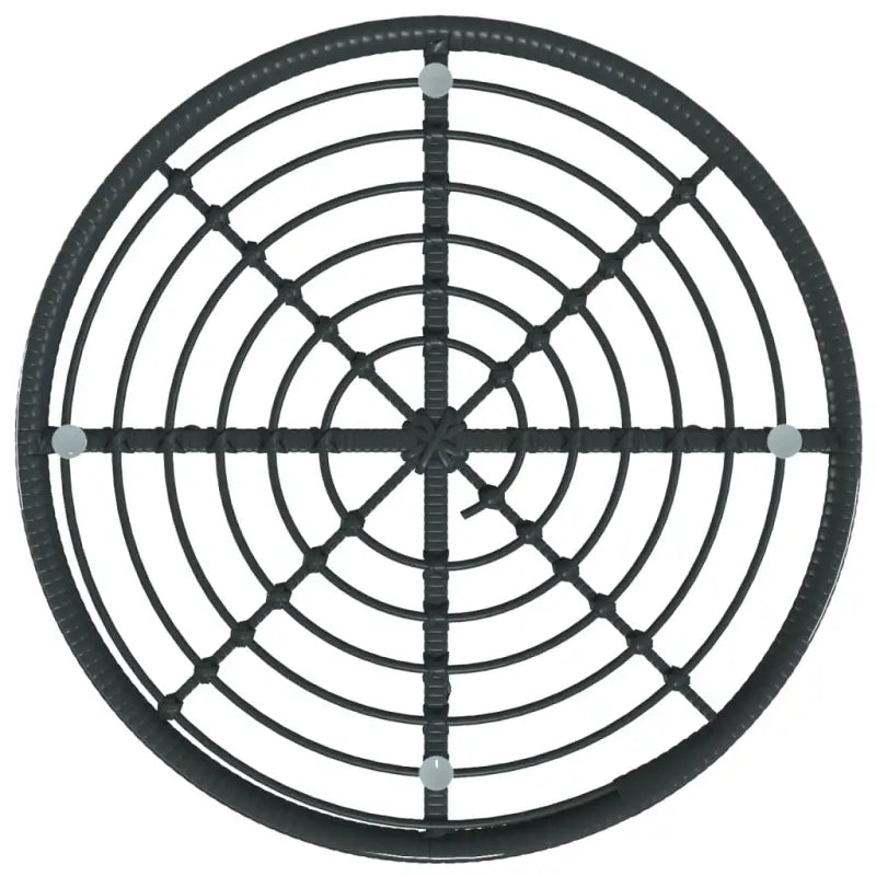 Tuinset in poly rattan met afmetingen en eenvoudig schoon te maken - Zwart - Tuinsets