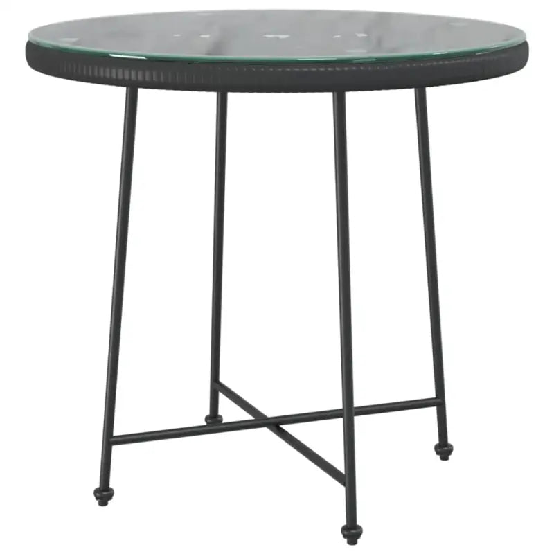 Tuinset in poly rattan met afmetingen en eenvoudig schoon te maken - Zwart - Tuinsets