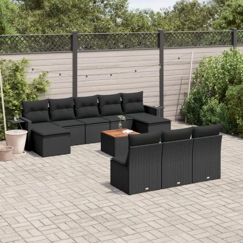 Tuinset in zwart materiaal met gepoedercoat staal en afmetingen - Tuinsets