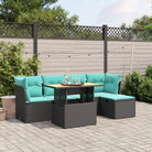 Tuinset in zwart materiaal met gepoedercoat staal en comfortabele afmetingen - Tuinsets