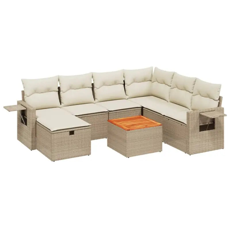 Tuinset met beige materiaal en gepoedercoat staal afmetingen - Tuinsets