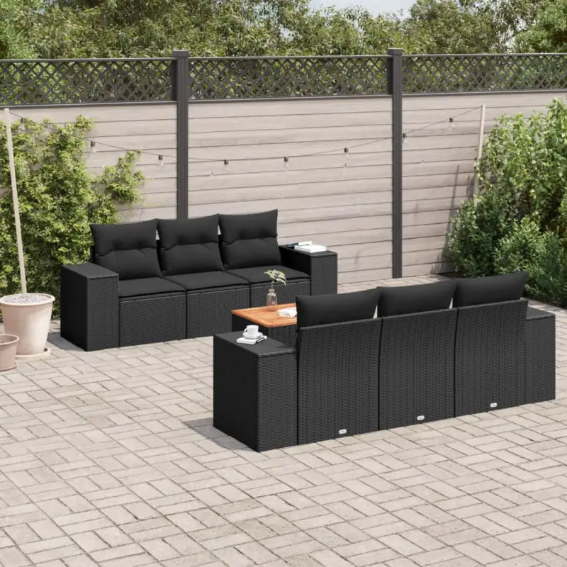 Tuinset met beige materiaal en gepoedercoat staal afmetingen - Zwart - Tuinsets