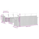 Tuinset met beige materiaal en gepoedercoat staal voor buiten loungeset - Beige en grijs - Tuinsets