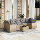 Tuinset met beige materiaal en gepoedercoat staal voor buitenplezier - Beige en grijs - Tuinsets