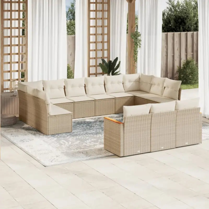 Tuinset met beige materiaal en gepoedercoat staal voor comfortabel buiten genieten - Beige / Zonder tafel - Tuinsets