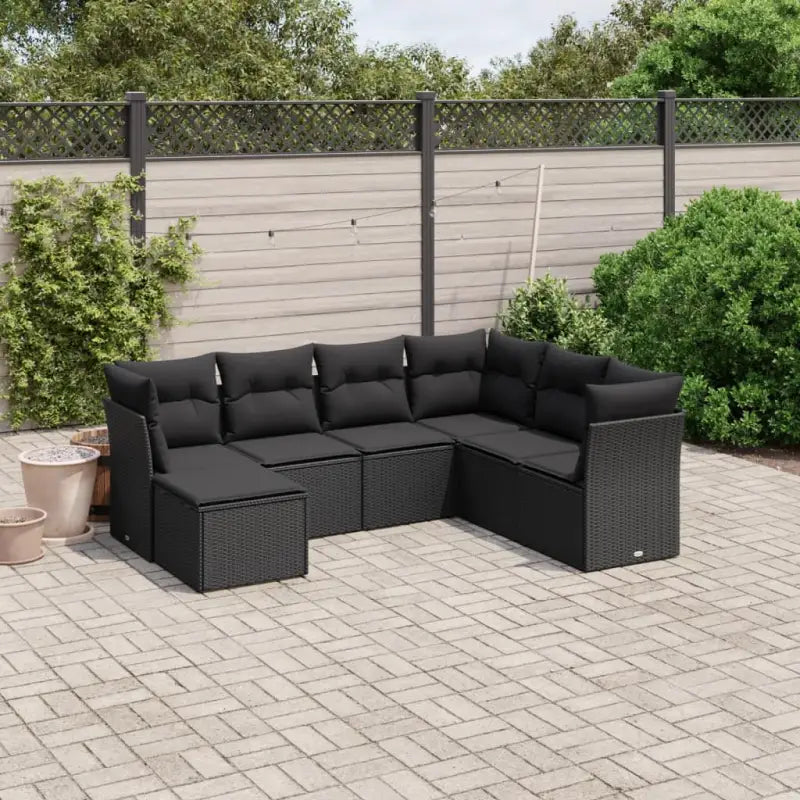 Tuinset met beige materiaal en gepoedercoat staal voor jouw terras - Zwart / Zonder tafel - Tuinsets