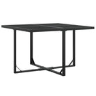 Tuinset met gehard glas en zwart gepoedercoat staal voor buitenplezier - Tuinsets