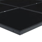 Tuinset met gehard glas en zwart gepoedercoat staal voor buitenplezier - Tuinsets
