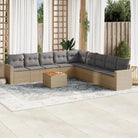 Tuinset met gemengd beige materiaal voor gezellige buitenmomenten - Tuinsets