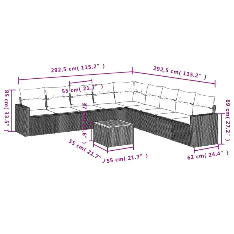 Tuinset met gemengd beige materiaal voor gezellige buitenmomenten - Tuinsets
