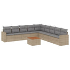 Tuinset met gemengd beige materiaal voor gezellige buitenmomenten - Tuinsets
