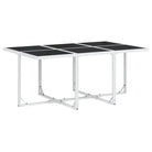 Tuinset met gepoedercoated staal en gehard glas voor buitengebruik - Tuinsets