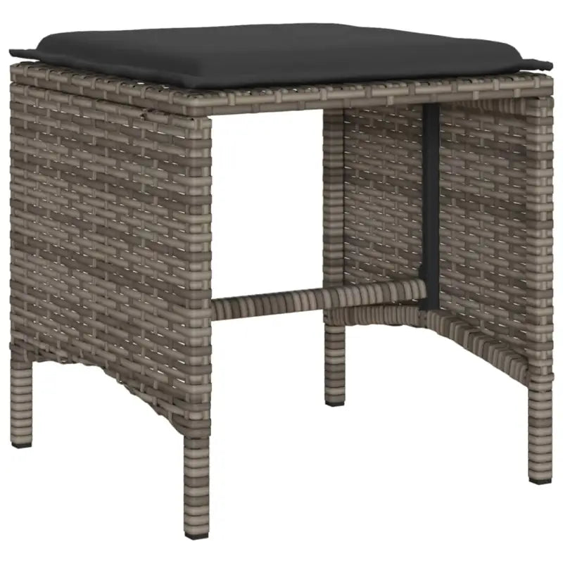 Tuinset met Grijs Materiaal en Gepoedercoat Staal Afmetingen - Tuinsets