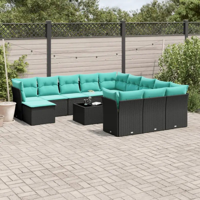 Tuinset met grijs materiaal en gepoedercoat staal afmetingen - Zwart en blauw / Met tafel - Tuinsets